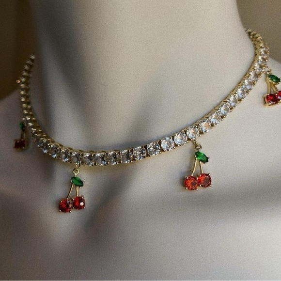 Jewelry - Gold Cherry Pendant Necklace